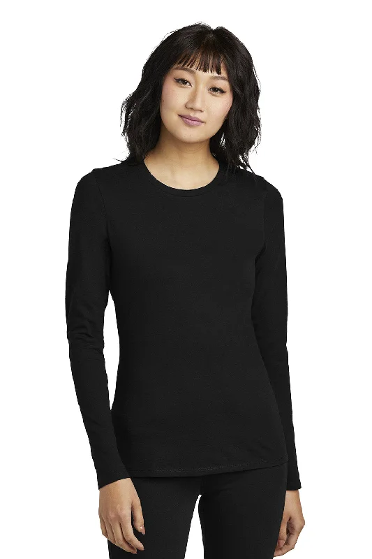 District Womens Perfect Blend CVC Long Sleeve Crewneck T-Shirt - Black - New Mesh Fabric Canvas Fabric Denim Fabric District Womens Perfect Blend CVC Long Sleeve Crewneck T-Shirt - Black - New Mesh Fabric Canvas Fabric Denim Fabric
