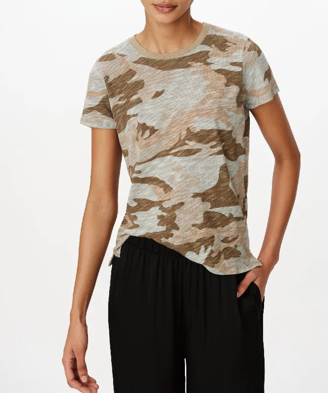 Slub Jersey Camo Schoolboy Short Sleeve Crew Neck Tee - Faded Army-Multi Houndstooth Herringbone Solid Slub Jersey Camo Schoolboy Short Sleeve Crew Neck Tee - Faded Army-Multi Houndstooth Herringbone Solid
