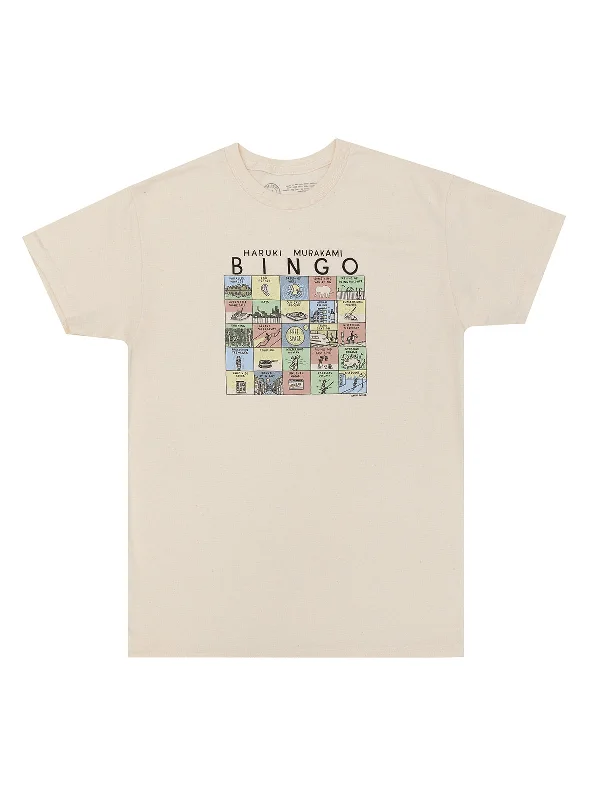 Haruki Murakami Bingo Unisex T-Shirt Asymmetrical Pockets Print