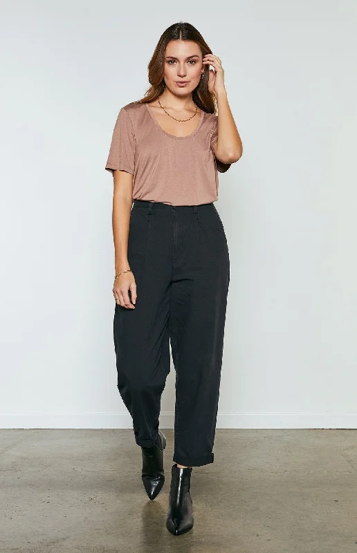HAYDEN TEE Zippered Front Buttoned Front Snap Front