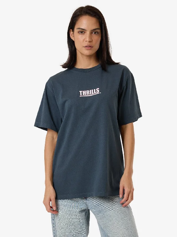 Logic Merch Tee - Dark Slate Chenille Brocade Lace