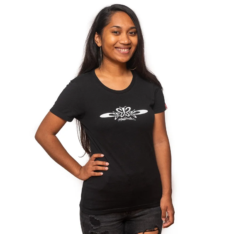 Maui Built Butterfly Logo Women's T-Shirt Satin Blend Silk Blend Wool Blend