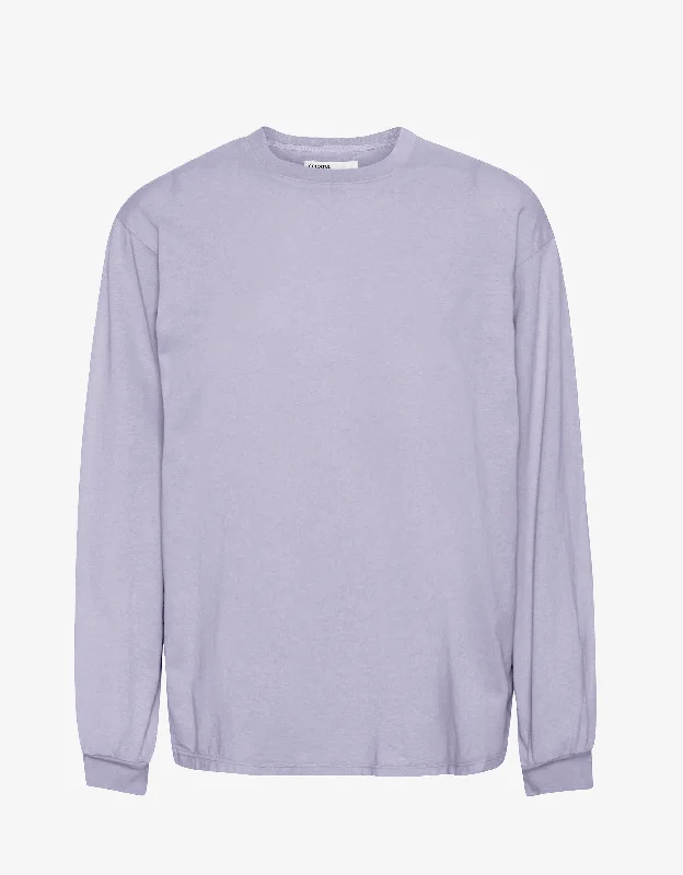 Oversized Organic LS T-shirt - Purple Jade Anti-Pilling Machine Wash Handmade