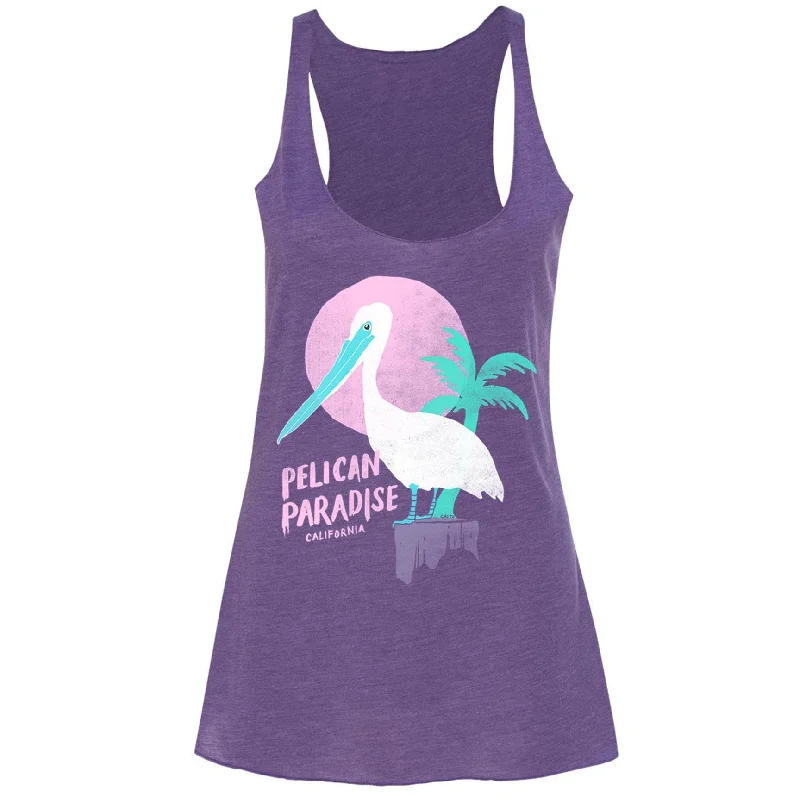Pelican Paradise Purple Triblend Racerback Tank lime green tank