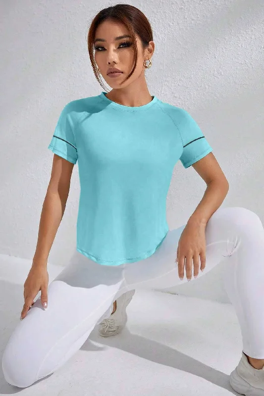 Polo Athletica Women's Activewear Raglan Sleeve Tee Shirt Satin Blend Silk Blend Wool Blend Polo Athletica Women's Activewear Raglan Sleeve Tee Shirt Satin Blend Silk Blend Wool Blend