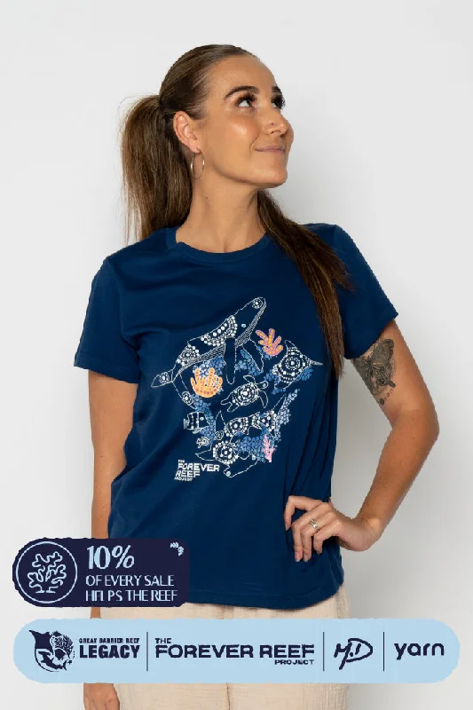 Protect Our Coral To Save Our Reef Cobalt Cotton Crew Neck Women's T-Shirt Mesh Blend Leather Blend Suede Blend Protect Our Coral To Save Our Reef Cobalt Cotton Crew Neck Women's T-Shirt Mesh Blend Leather Blend Suede Blend