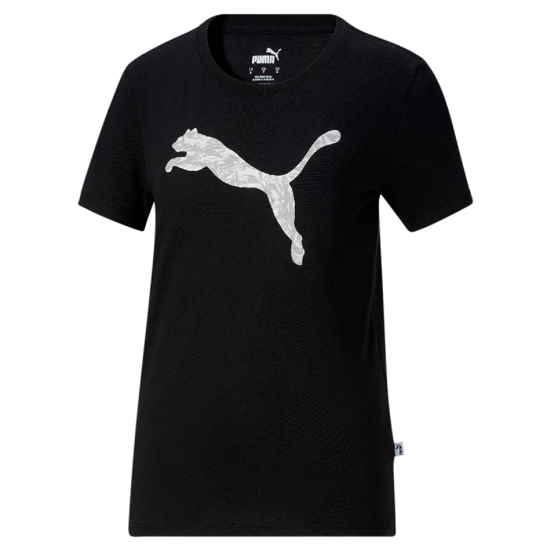 PUMA Women's Cat Fill Tee Zippered Buttoned Snapped