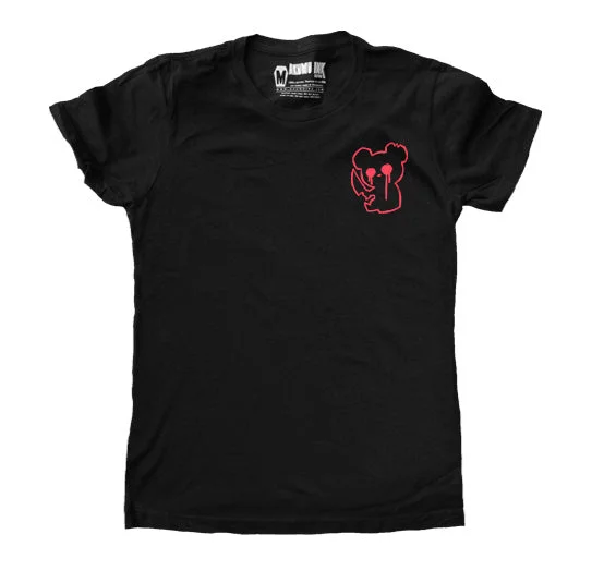 Red Bear Women Logo Tshirt Zippered Front Buttoned Front Snap Front