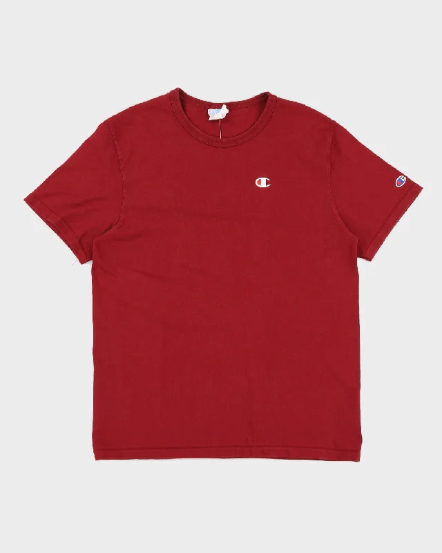 Red Champion Logo T-shirt - L Nylon Fabric Polyester Fabric Spandex Fabric