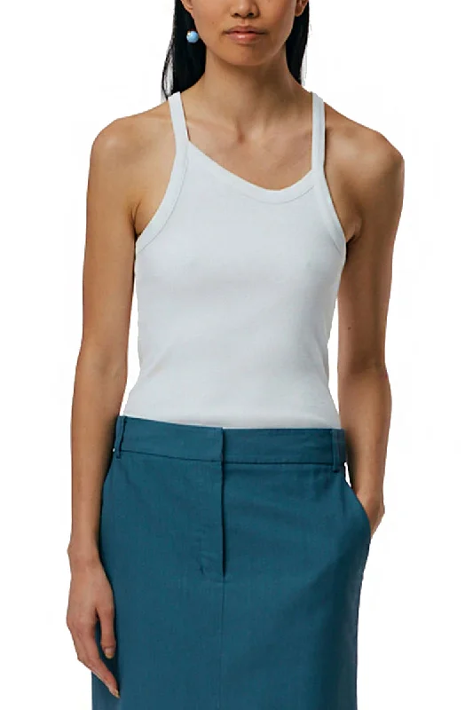 Ribbed Asymmetrical Tank sage tank top