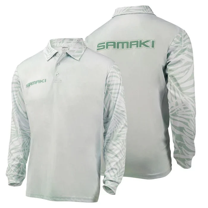 Samaki Havana Sage Adult Fishing Shirts Hooded Caped Shawl Collar