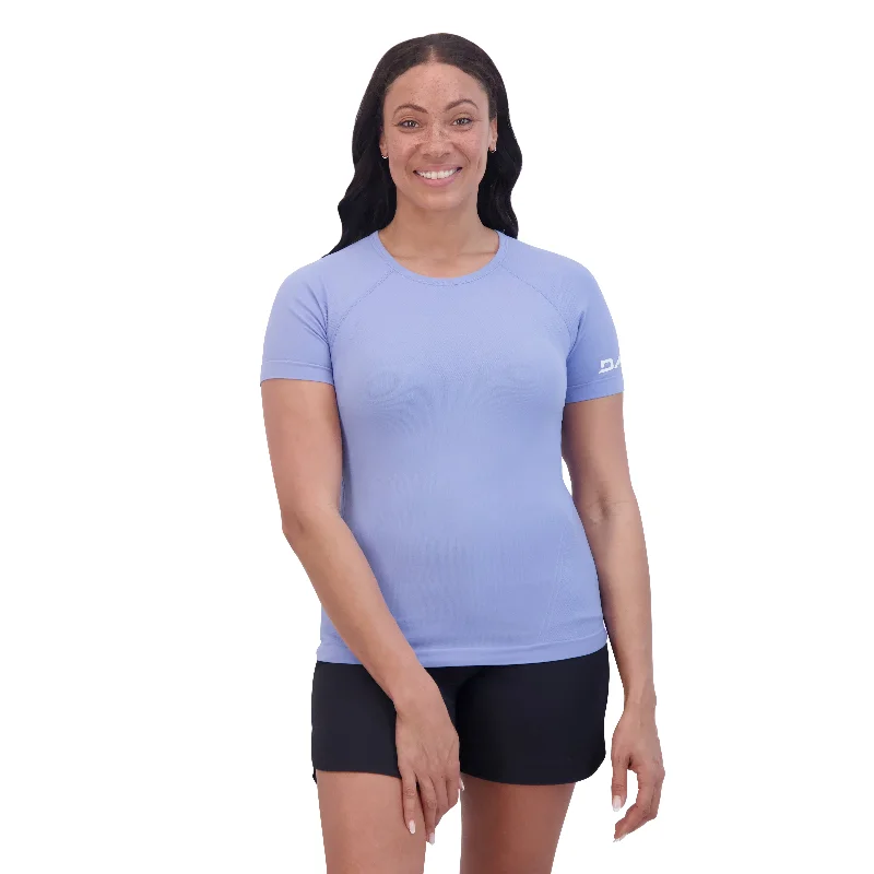 Seamless Tee Women's - Hydrangea Print Jacquard Patchwork