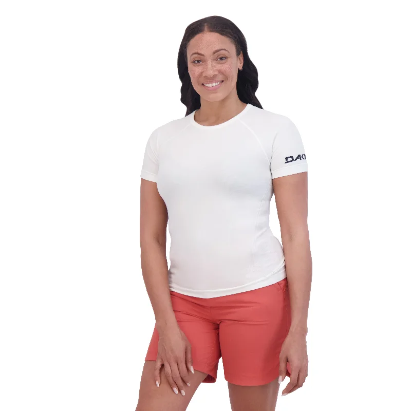 Seamless Tee Women's - White Cashmere Blend Cotton Blend Poly Blend