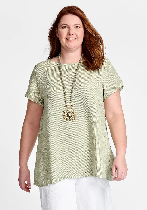 Sun Tee - Linen Shirt - FINAL SALE Fleece Fabric Down Fabric Feather Fabric