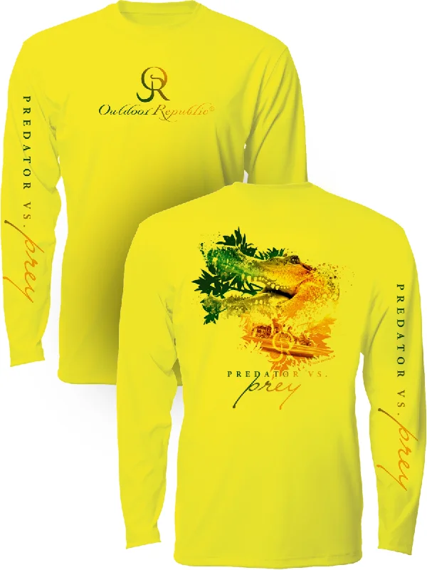 Swamp Thing - UPF Performance Shirt (unisex) Ribbed Striped Patterned