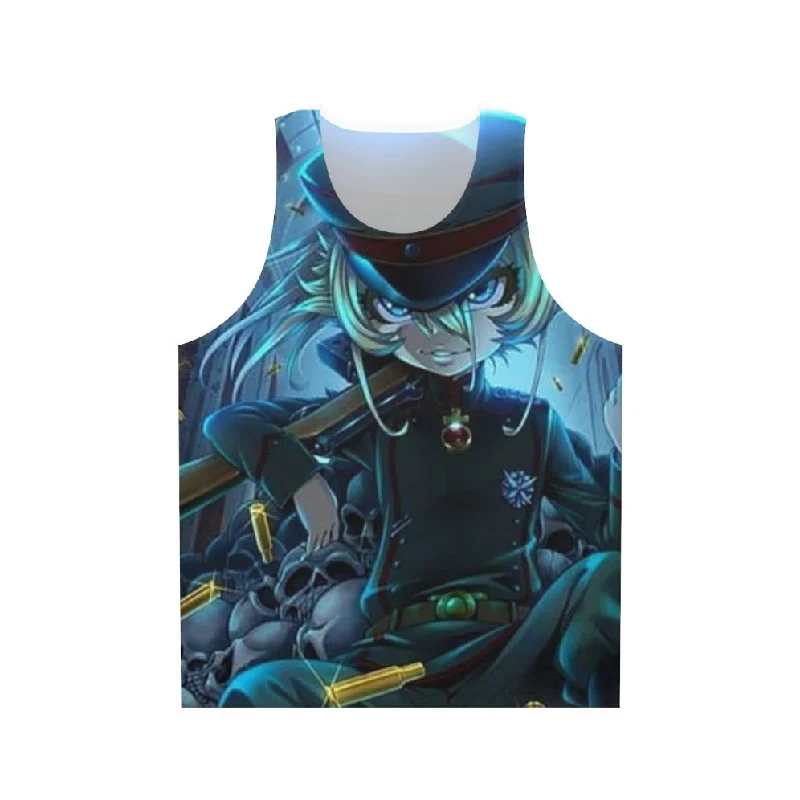 Tanya Von Degurechaff Anime Unisex Tank Top | Youjo Senki vintage tank top