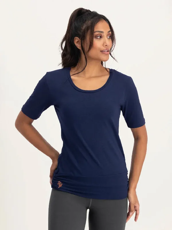 Urban Goddess Kami Yoga Tee - Midnight Print Jacquard Patchwork