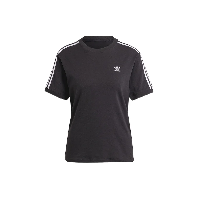 W 3-Stripe Tee 'Black White' Mesh Canvas Denim