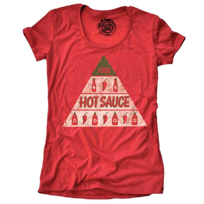 Women's Hot Sauce T-shirt Satin Fabric Silk Fabric Chiffon Fabric