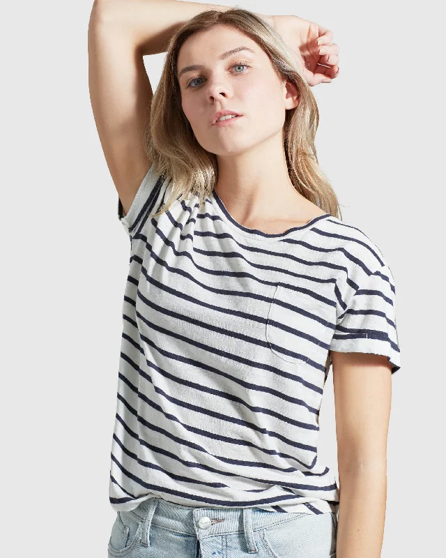 SoftHemp™ Striped Pocket Tee Lace Blend Ribbed Blend Corduroy Blend