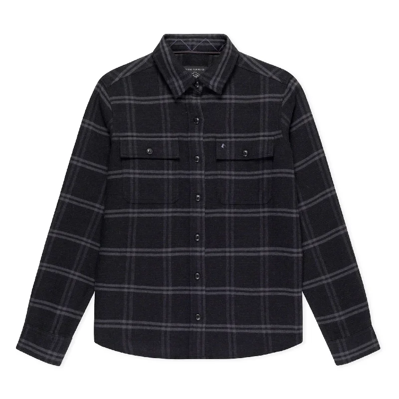 Women's Treeline Flannel Overshirt Chenille Fabric Brocade Fabric Lace Fabric