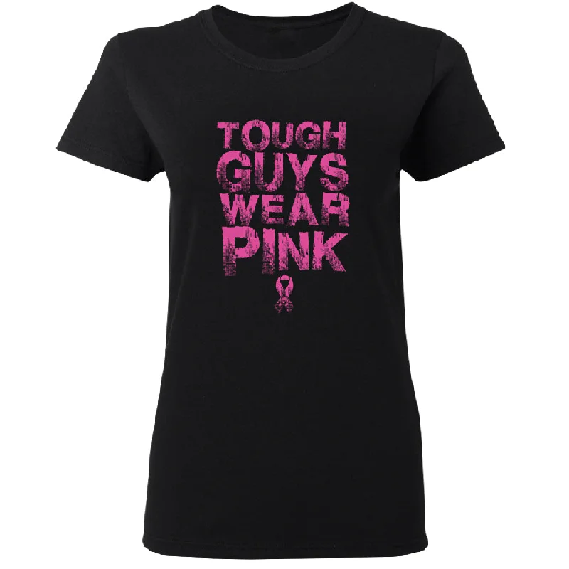 Zexpa Apparel™ Tough Guys Wear Pink Women's T-Shirt Solid Color Striped Floral