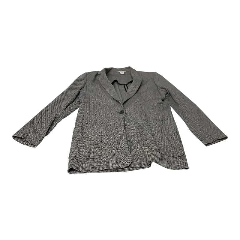 Blazer By Joan Vass In Black & White, Size: 3x Women's Denim Suit