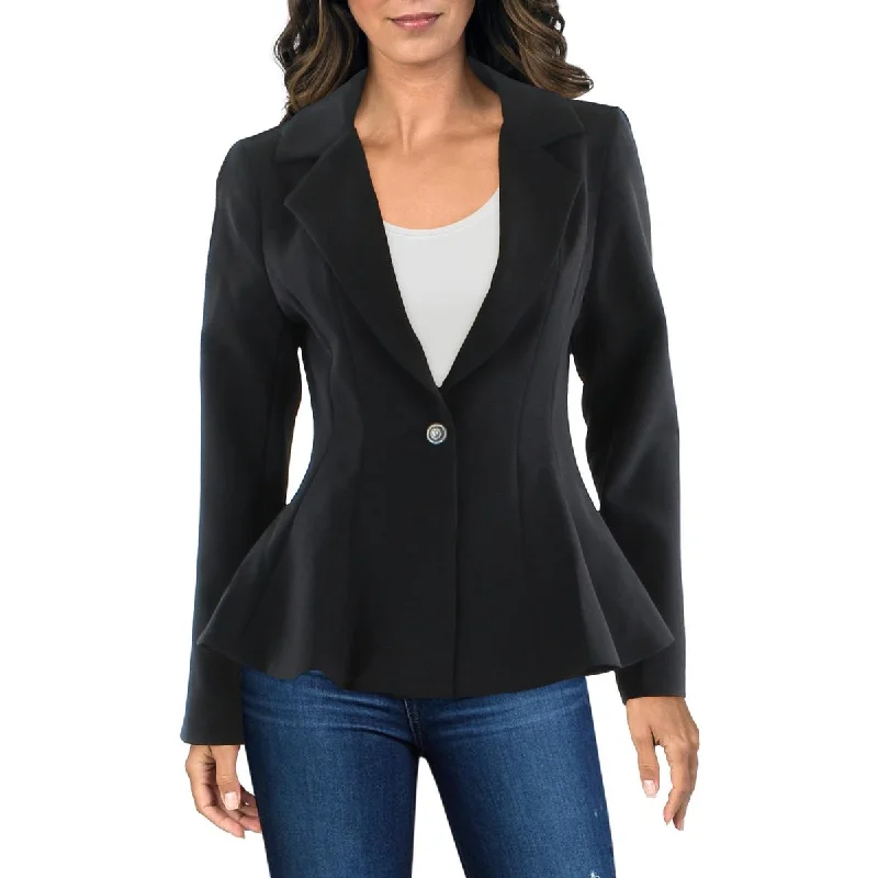 Gracia Womens Embellished Business One-Button Blazer Women's Boutique Suit