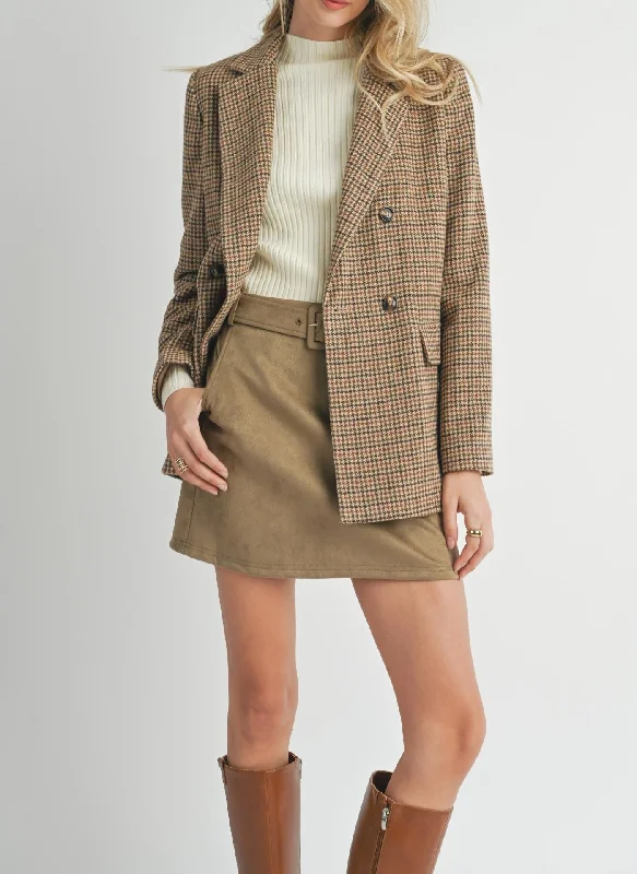 Nicola Houndstooth Blazer Women's Party Jacket