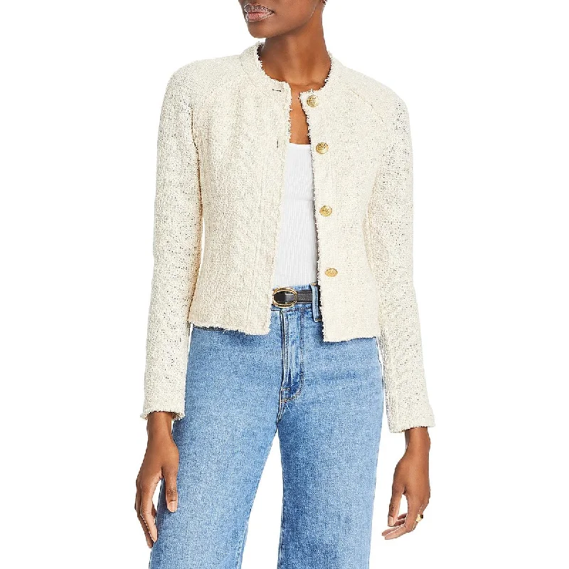 Rag & Bone Womens Marisa Tweed Suit Separate Collarless Blazer Women's High-End Blazer Rag & Bone Womens Marisa Tweed Suit Separate Collarless Blazer Women's High-End Blazer