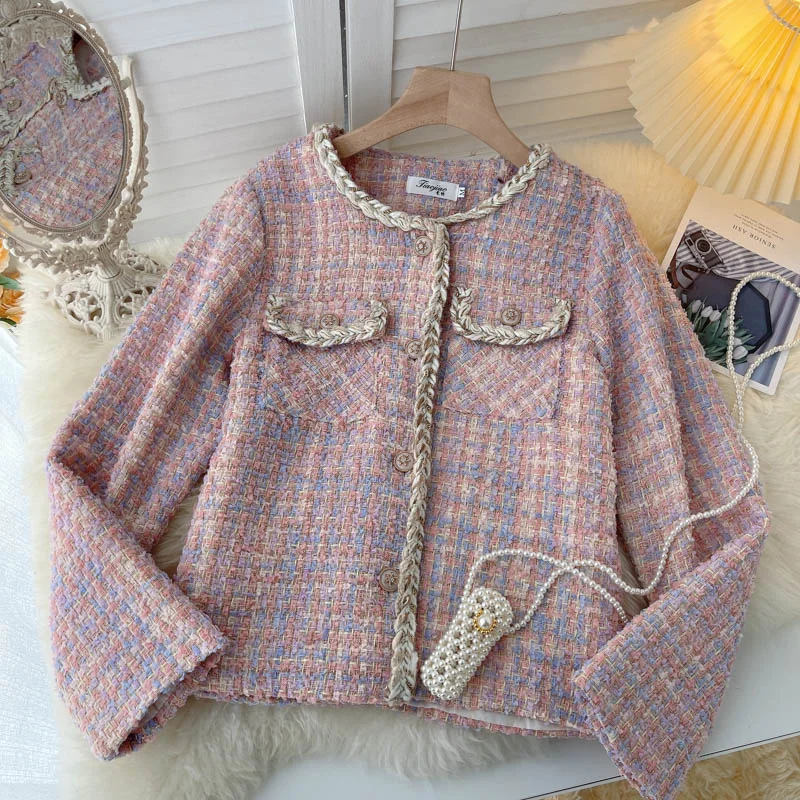 Autumn short coat women's light cooked French style 1550 Suede Jacket Faux Fur Jacket Puffer Jacket Autumn short coat women's light cooked French style 1550 Suede Jacket Faux Fur Jacket Puffer Jacket