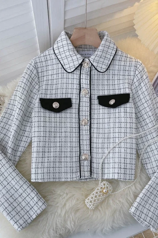 Celebrity style coat women's loose lazy style pattern 1546 Houndstooth Coat Plaid Coat Tartan Coat Celebrity style coat women's loose lazy style pattern 1546 Houndstooth Coat Plaid Coat Tartan Coat