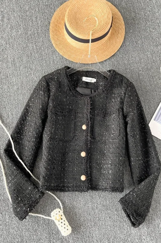 Celebrity style light luxury women's Woven coat women's tweed 1548 Raincoat Turtleneck Coat Wrap Coat Celebrity style light luxury women's Woven coat women's tweed 1548 Raincoat Turtleneck Coat Wrap Coat