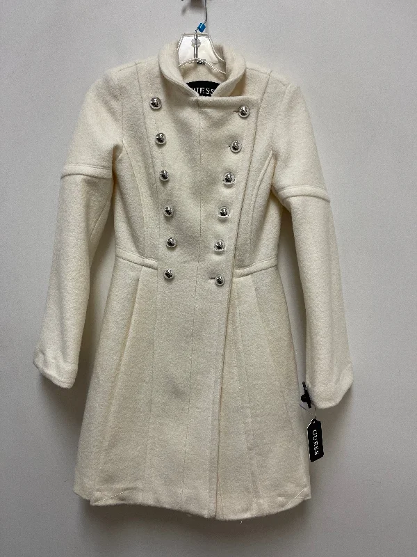 Coat Other By Guess In White, Size: Xs Toggle Coat Shawl Collar Coat Notch Collar Coat Coat Other By Guess In White, Size: Xs Toggle Coat Shawl Collar Coat Notch Collar Coat