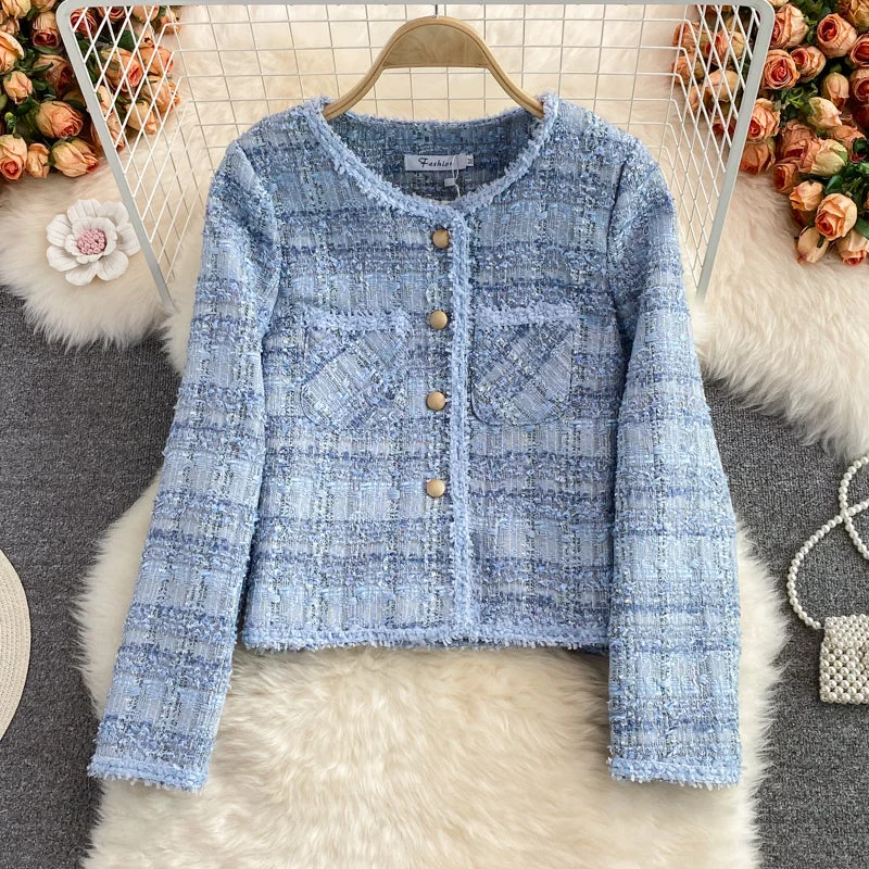 Pink small fragrance coat Long Sleeved female  1658 Trench Wool Cashmere
