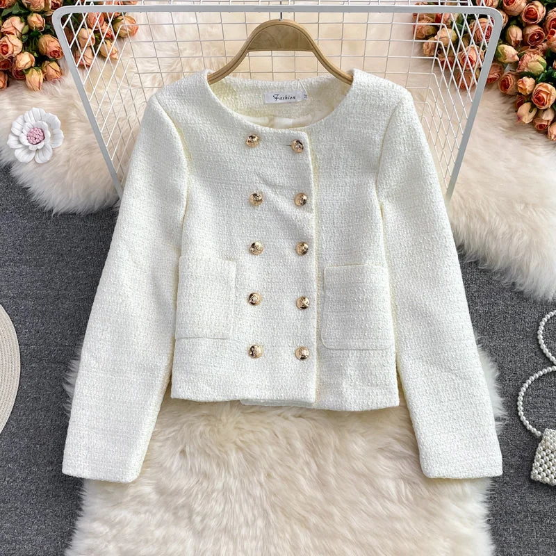 Small fragrance coat women's new short style temperament 1640 Anorak Windbreaker Fleece Small fragrance coat women's new short style temperament 1640 Anorak Windbreaker Fleece