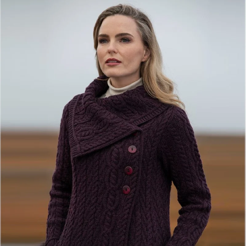 Burren Wool Coat Knit Woven Fleece