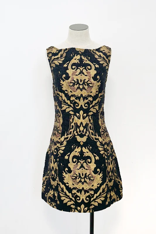 Carmine Jacquard Dress