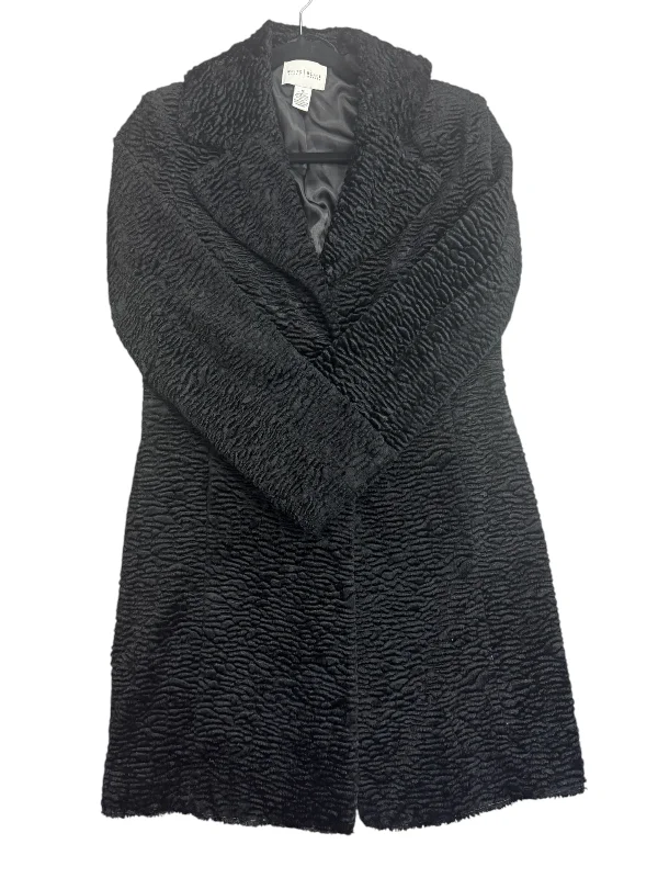 Coat Faux Fur & Sherpa By White House Black Market In Black, Size: M Trapeze Tunic Caftan Coat Faux Fur & Sherpa By White House Black Market In Black, Size: M Trapeze Tunic Caftan