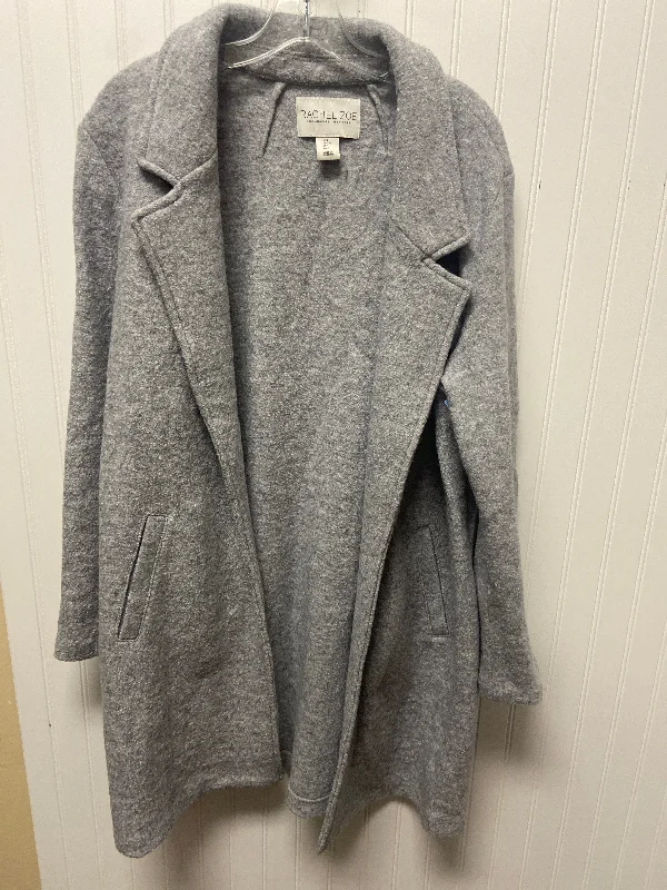 Coat Trench Coat By Rachel Zoe In Grey, Size: L Quilted Jacket Anorak Windbreaker