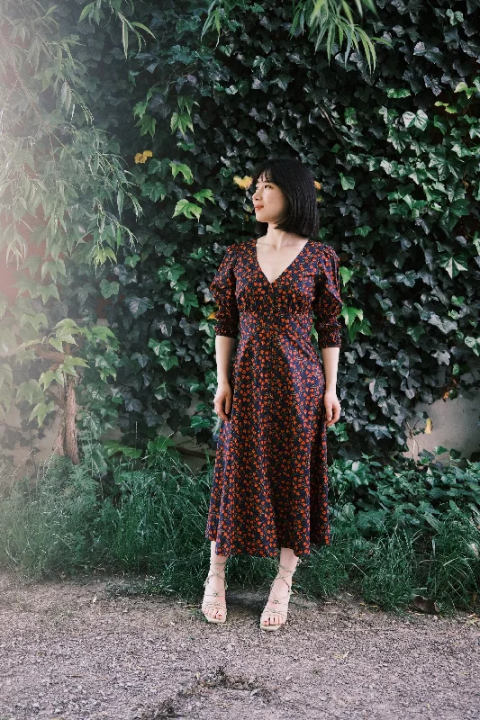dress - hinako - poppy navy