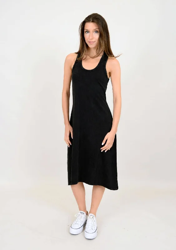 Hena Handkerchief Dress - Black