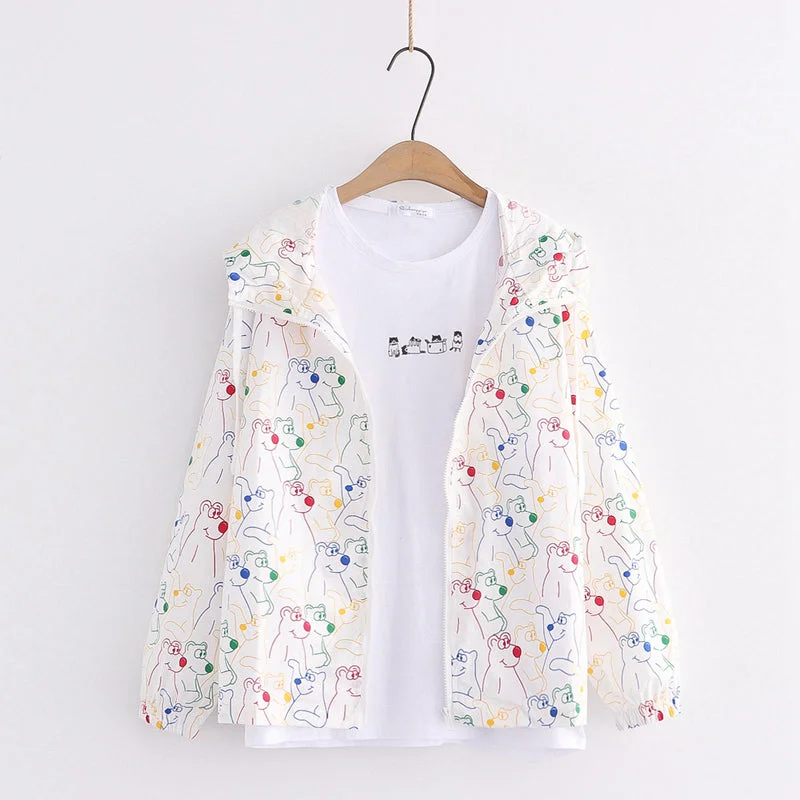 Lovely little bear long-sleeved coats  286 Appliqued Beaded Sequined