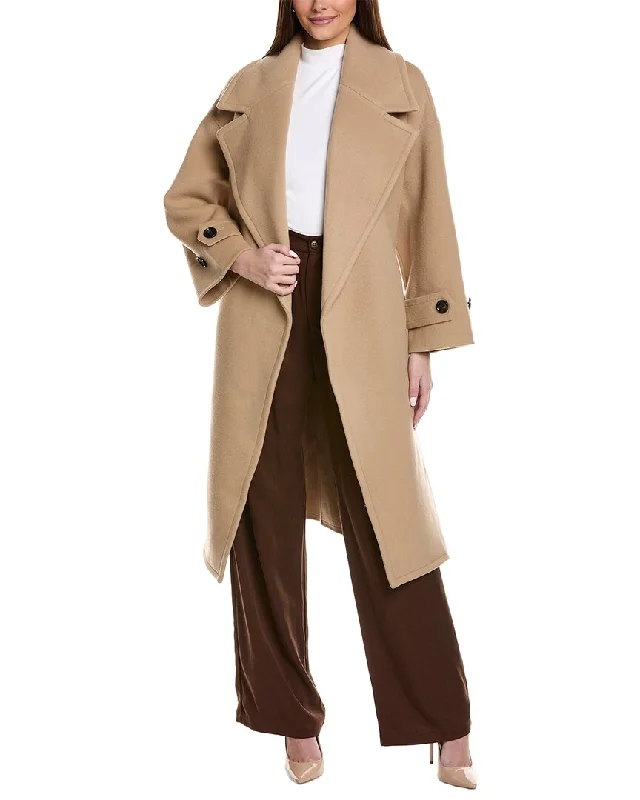 Reiss Helena Wool & Cashmere-Blend Coat Blouse Shirt Tunic