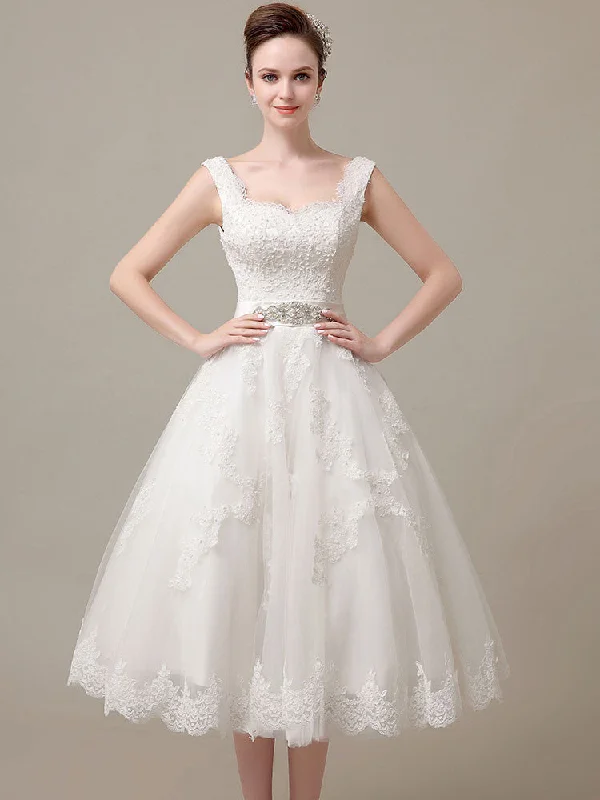 Retro Lace Tea Length Dress | DV3018