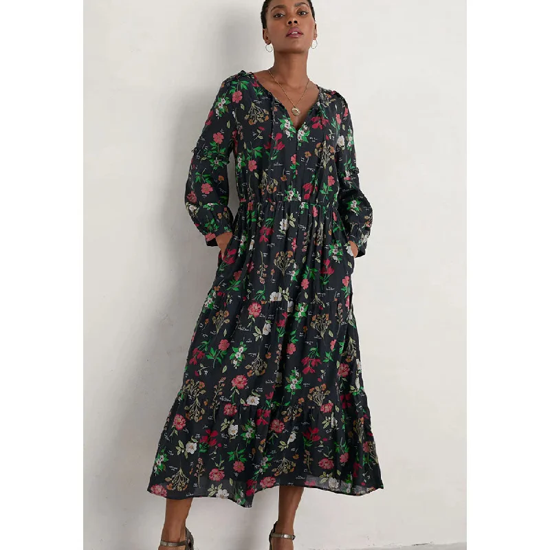 Dearling Dress in Botanical Collage