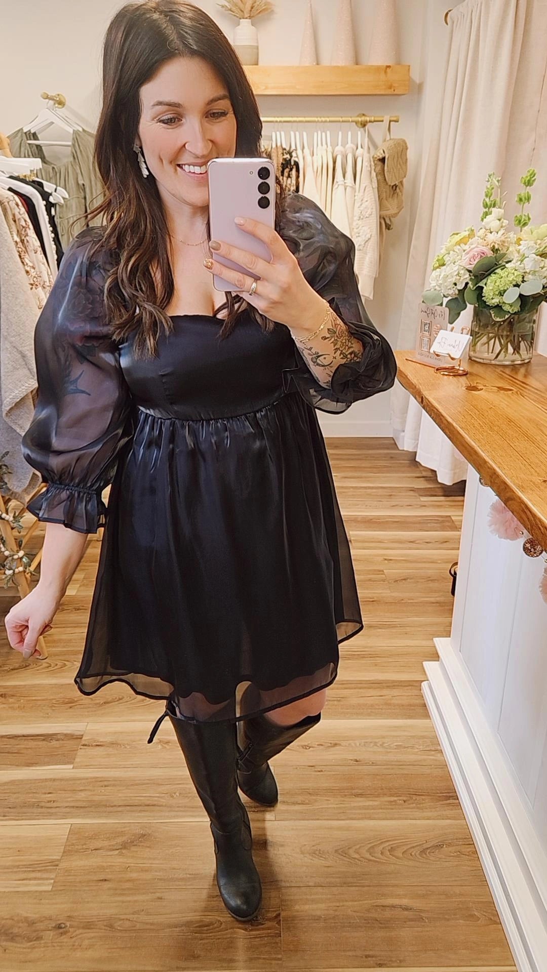 Shimmer Satin Dress