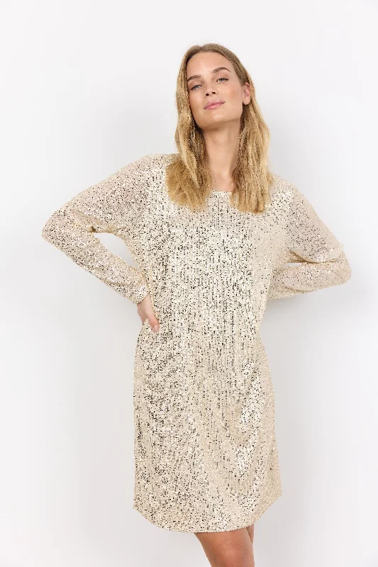 Soya Concept Sequin Dress Champagne