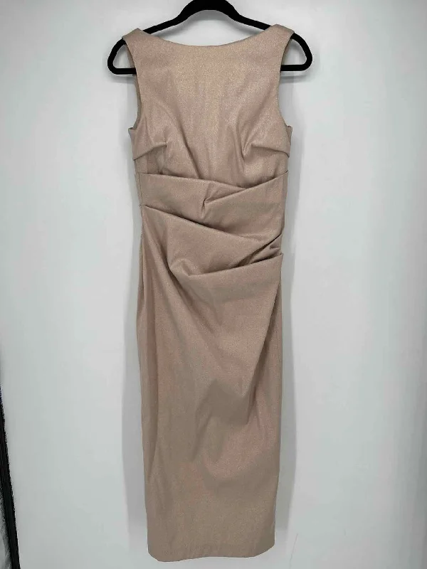 Talbot Runhof Size 10 Champagne Dress
