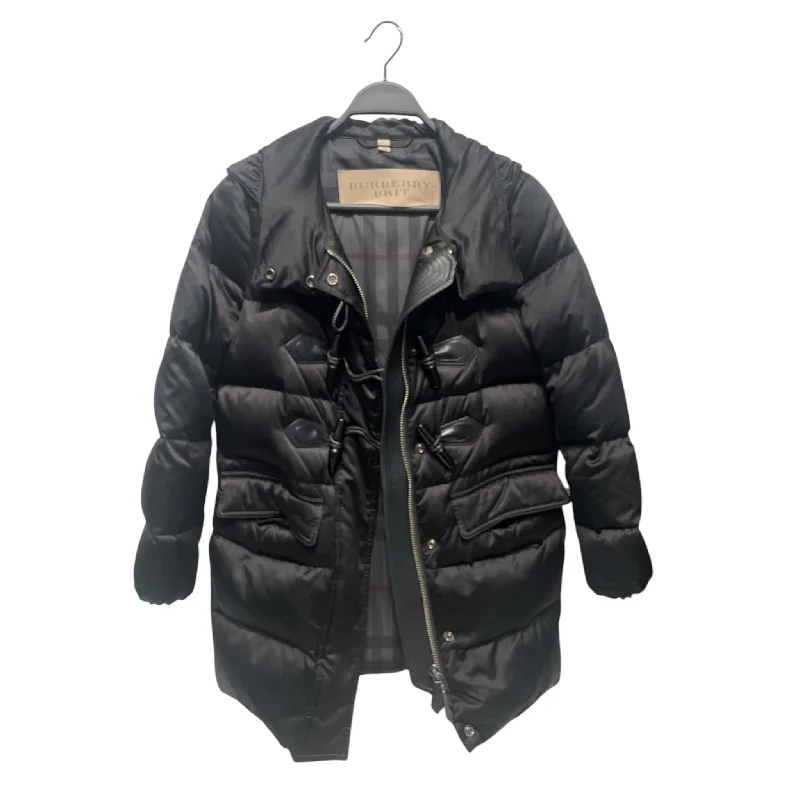 BURBERRY BRIT/Puffer Coat/XS/Nylon/BLK/Burberry Brit Altberry Asymmetrical Diagonal princess